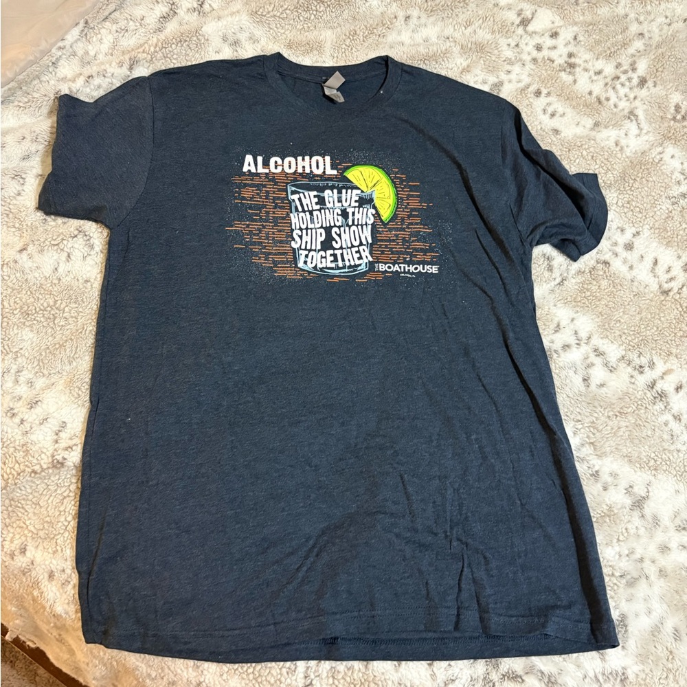 The Boathouse Orlando Alcohol The Glue Blue Short Sleeve Tee